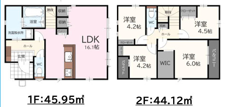 福岡市東区美和台５丁目１０期　１号棟の間取り