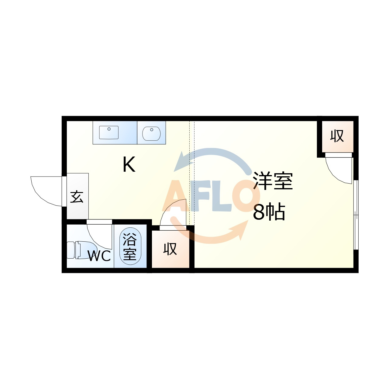 大阪市中央区千日前１丁目の賃貸マンションの間取り|明日香ビル　間取り