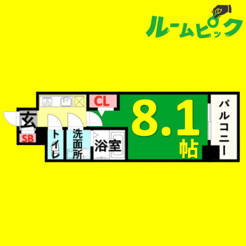 エスリード新栄マルス　名古屋市賃貸　仲介手数料無料の間取り