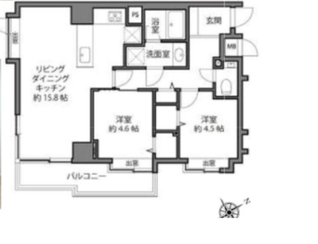 【間取り】 | 麻布十番マンション