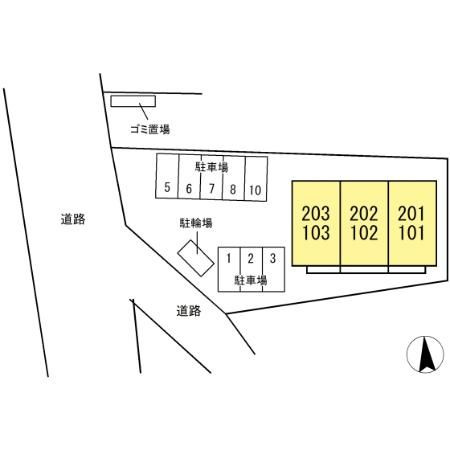 リッシュセゾン　Oの区画図