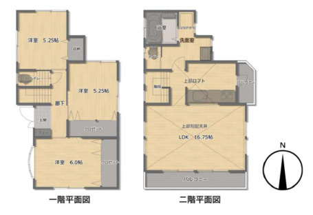 藤沢市大庭　中古戸建の間取り