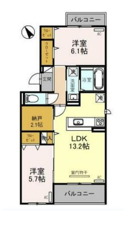 ベルフィールド西京極 西棟の間取り