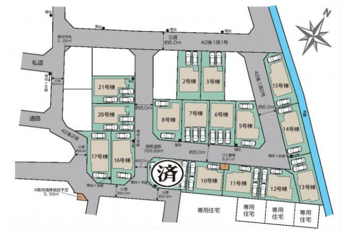 さいたま市見沼区南中野　ガーデンパーク　3期　新築一戸建て　ブルーミングガーデン　14の区画図|14号棟