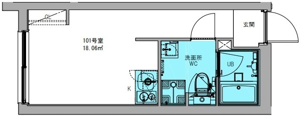 板橋区板橋４丁目の賃貸マンションの間取り