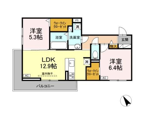 ディーシャンブル南丸之内A棟の間取り