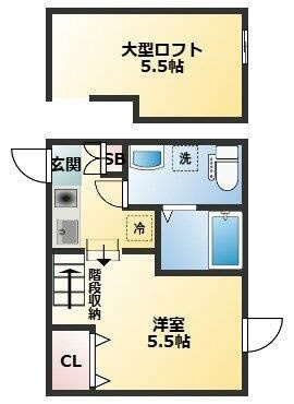 ハーモニーテラス梅田Ⅲの間取り|間取りです。