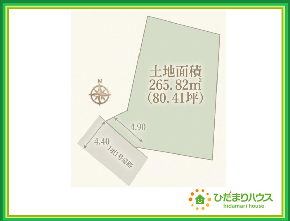 いわき市平下平窪曲田　売地の土地図