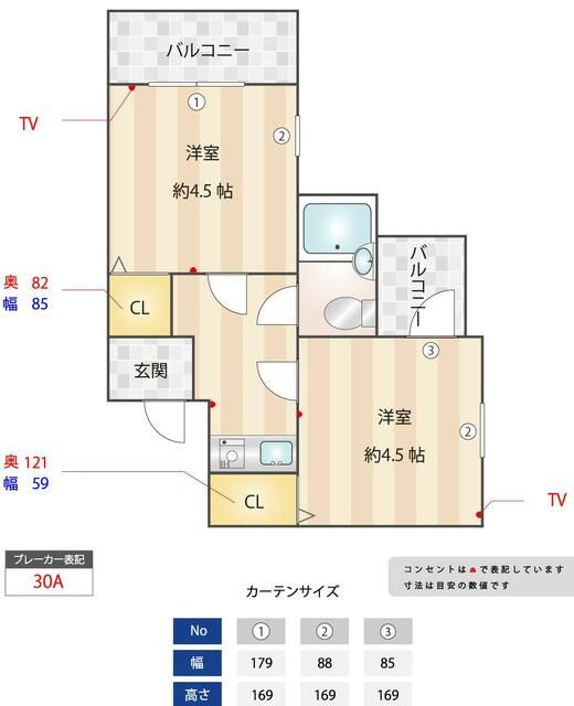 アスタック壱番館の間取り