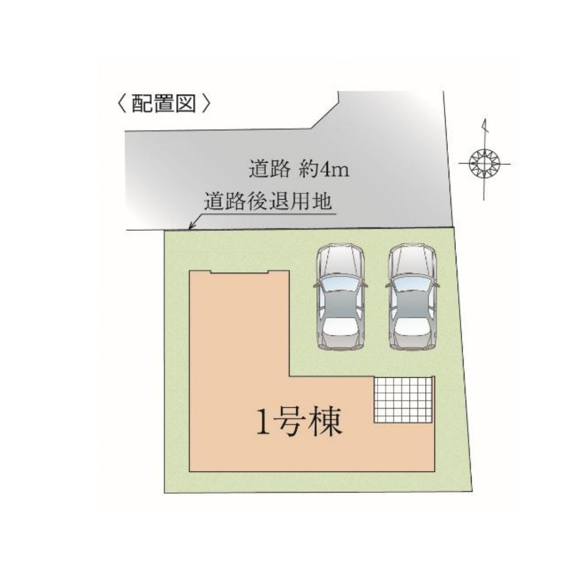 福岡市早良区田隈1丁目第3-1棟（1号棟）の区画図|配置図（1号棟）