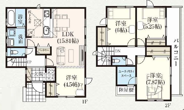 ◆柏原市国分市場　第6期　売土地の参考プラン