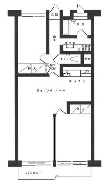 木場ハイツの間取り|間取りです。