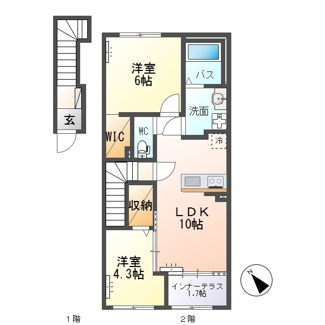 【間取り】 | 阿見町うずら野3丁目新築アパート(仮