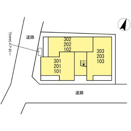 エクセリア大山西町の区画図