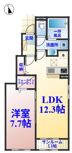 レジデンス・Ｋの間取り|ひと味違う？不動産屋のイメージを変えたい！『いい部屋ネット千葉蘇我店』へ是非お越しください♪