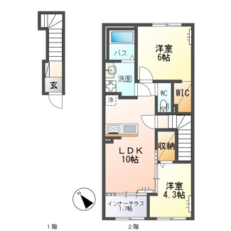 【間取り】 | 阿見町うずら野3丁目新築アパート(仮