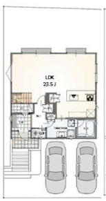 ■BESTie100■岸根公園駅徒歩10分　LDK23帖♪の間取り