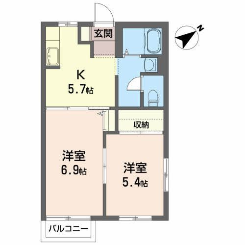 サンパ－クＳｕｚｕｋｉの間取り