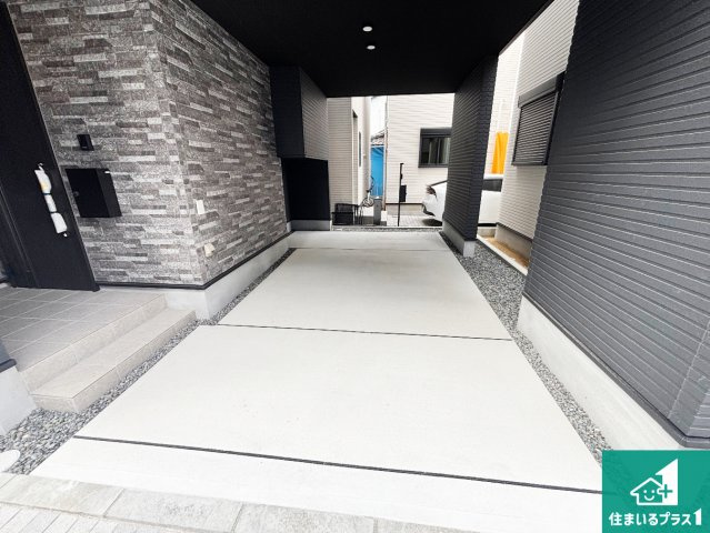 大阪市東住吉区公園南矢田　第1期　新築一戸建ての駐車場|駐車スペース！散水栓があるので、こまめに愛車を洗えます！