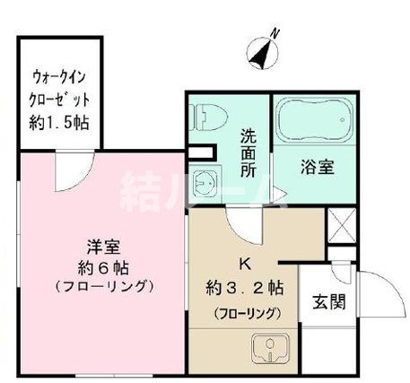 中野区大和町２丁目のアパートの間取り