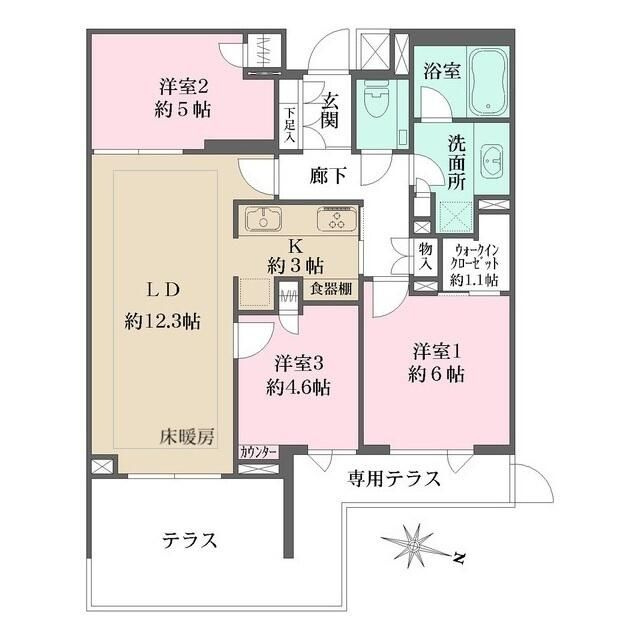 ザ・パークハウス小日向の間取り
