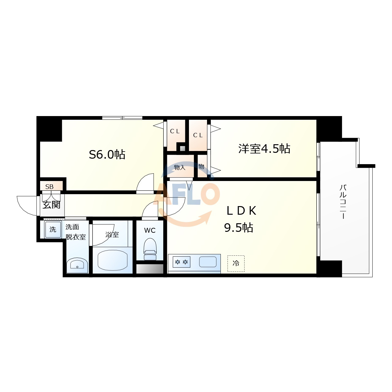 海老江サンライズ　海老江西小学校区の間取り|海老江サンライズ　間取り