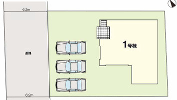 福岡市西区今津１期　１号棟の区画図