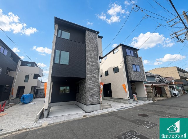 大阪市東住吉区公園南矢田　第1期　新築一戸建ての外観|安心の10年保証！外観を美しく保ち、雨水で汚れを落とします！気になることがありましたら、お気軽にお問い合わせください！