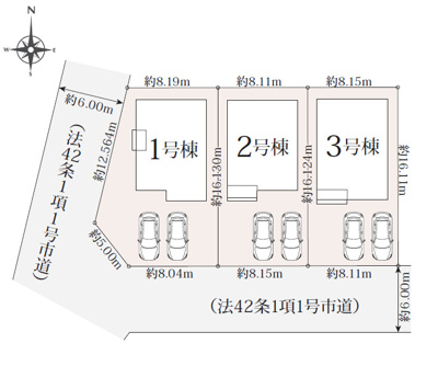 【区画図】 | ＧＲＡＦＡＲＥ　山形市鈴川町２期　１号棟