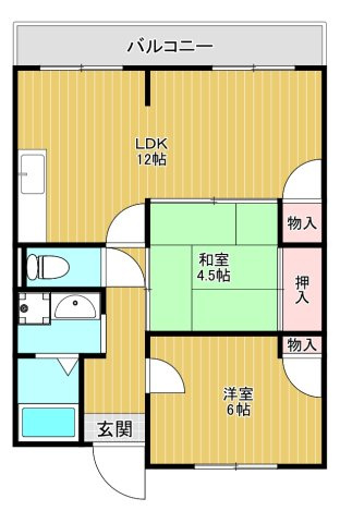 シャトー登貴和の間取り