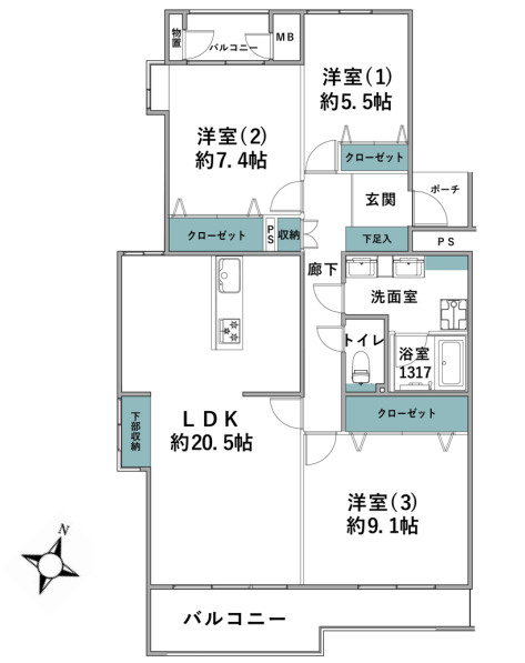 茅ヶ崎宮ノ前ハイツ２号棟