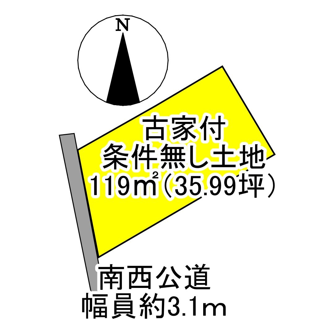 府中市府中町　240万の土地図