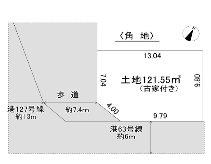 大阪市港区磯路１丁目の売地の土地図
