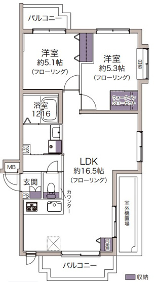 【間取り】 | マートルコート中野六丁目