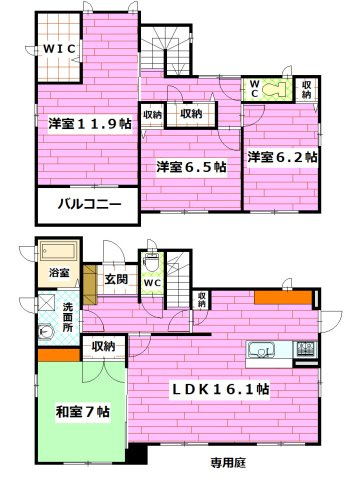 みどり坂５丁目戸建ての間取り