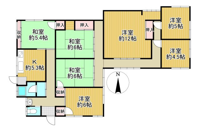 -三丁目不動産-　行田市野の間取り