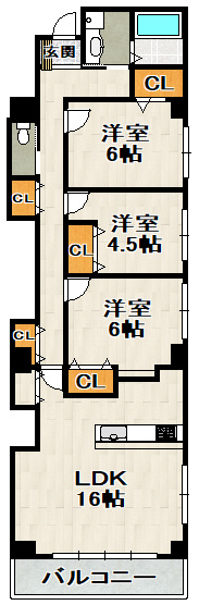 プレジール宝塚の間取り