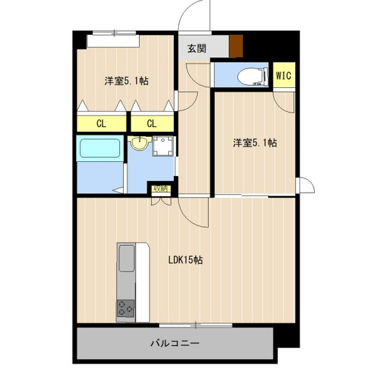 SQUARE新町の間取り