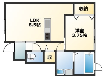 Lugn plats　Aの間取り