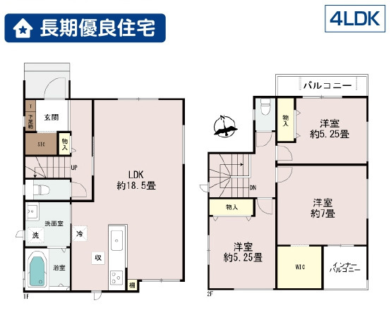 沖縄市泡瀬1丁目1685番（全2棟）の間取り|B号棟　3490万円