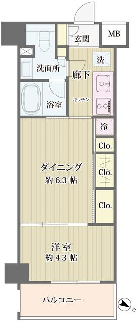 ＩＢＩＳ市ヶ谷(アイビスイチガヤ)の間取り