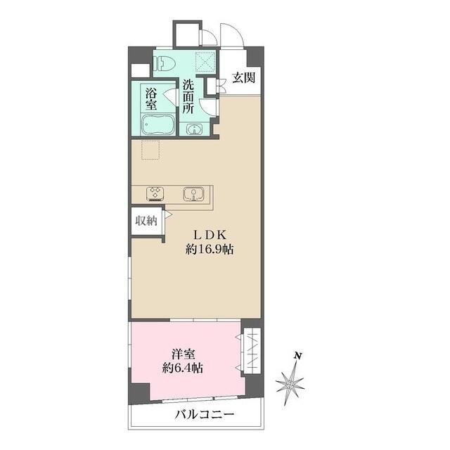 グレンパーク神楽坂の間取り