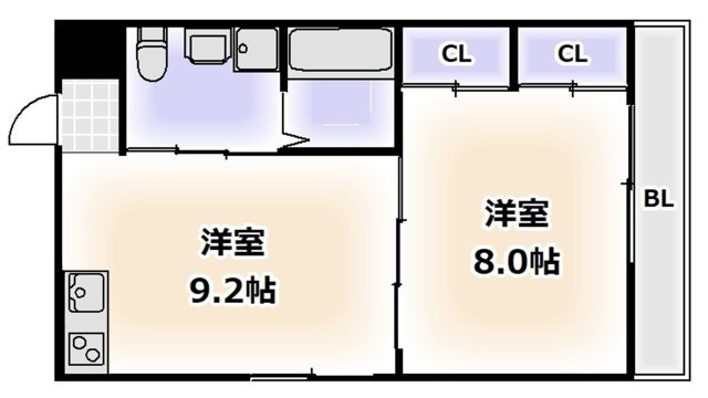 ブランカ住吉の間取り