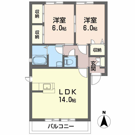 【間取り】 | フレグランスみぶ Ｂ棟