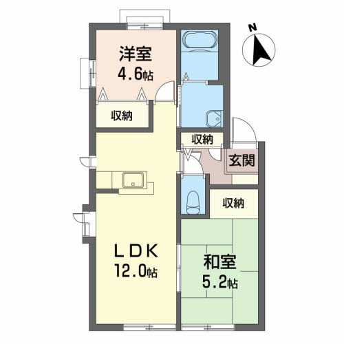グランパティオ北上 Ｅの間取り