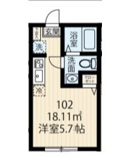 川崎市多摩区生田６丁目のアパートの間取り