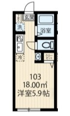 川崎市多摩区生田６丁目のアパートの間取り
