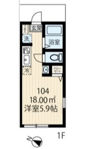 川崎市多摩区生田６丁目のアパートの間取り