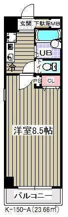 ガディス・パーク行徳壱番館の間取り