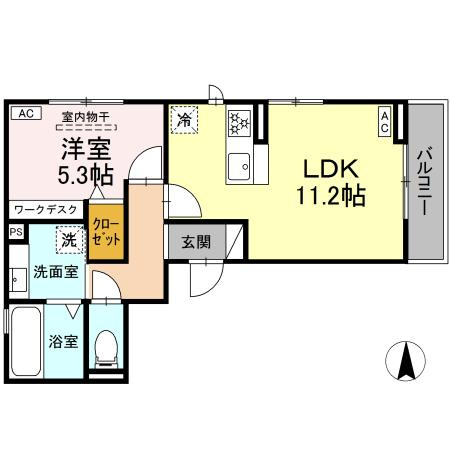 ルヴィータ栄生の間取り
